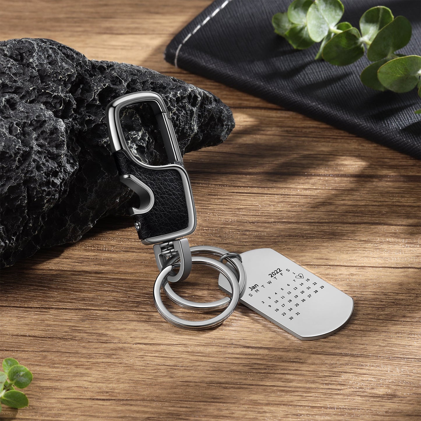 JO Custom Keychain Personalized Photo and Date Keychain With Light and Bottle Opener
