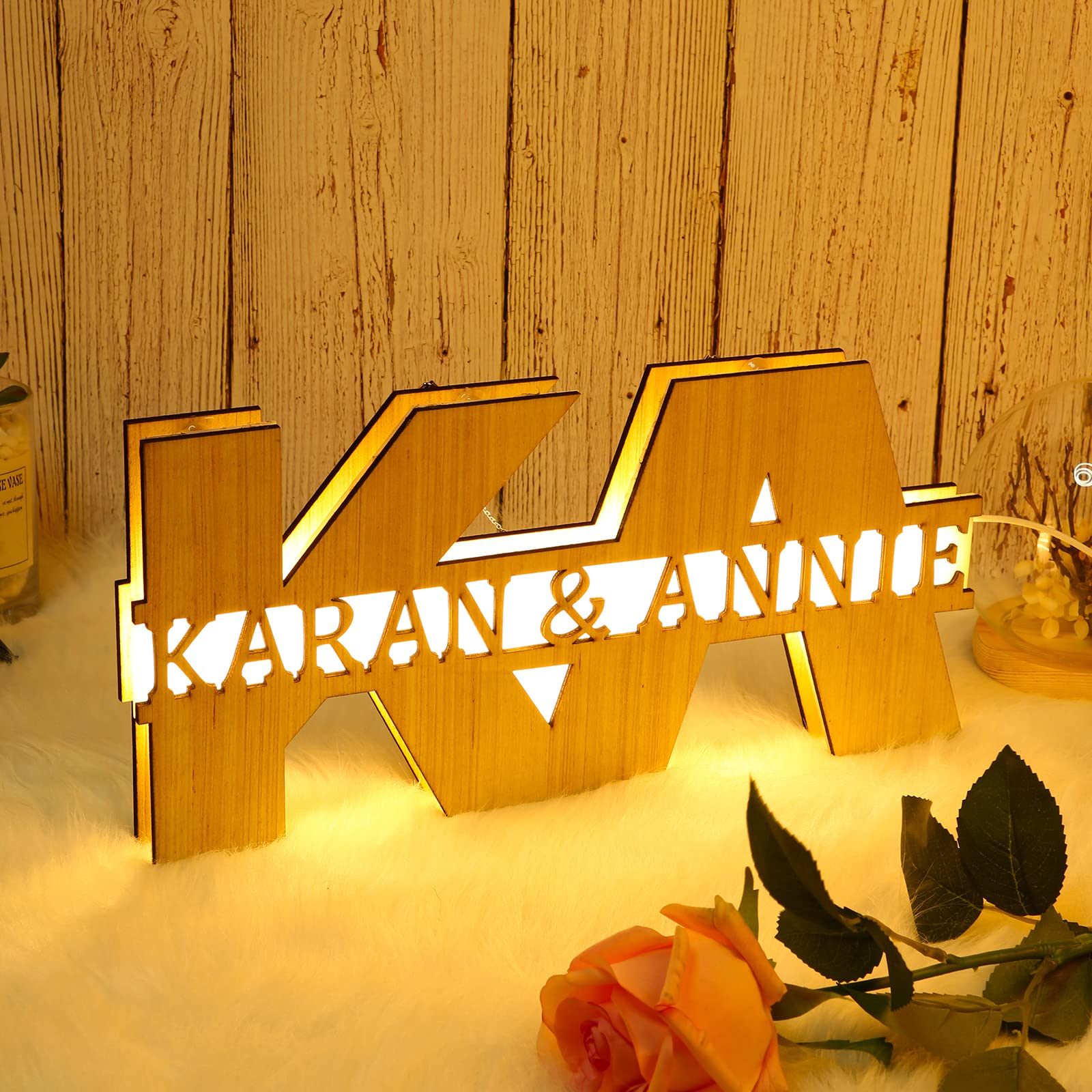 jo custom light Custom Initials and Name Light Up Sign - Custom Name Light - Cute Couples Gift