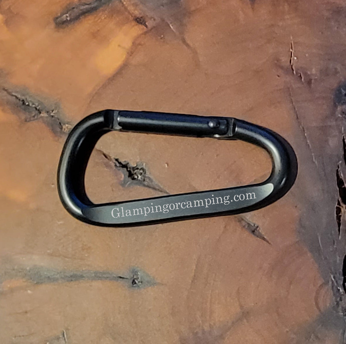 Think Engraved Custom Keychain Engraved Black Carabiner Keychain Ring - Hiking and Camping Carabiner