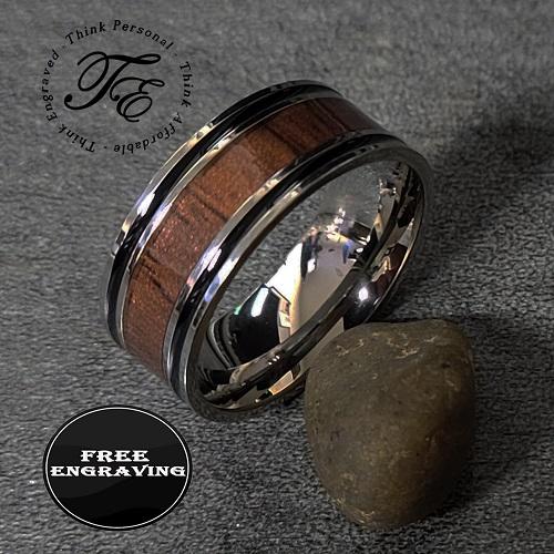 Think Engraved Promise Ring Custom Engraved Men's Wood Promise Ring - Personalized Promise Ring For Guys