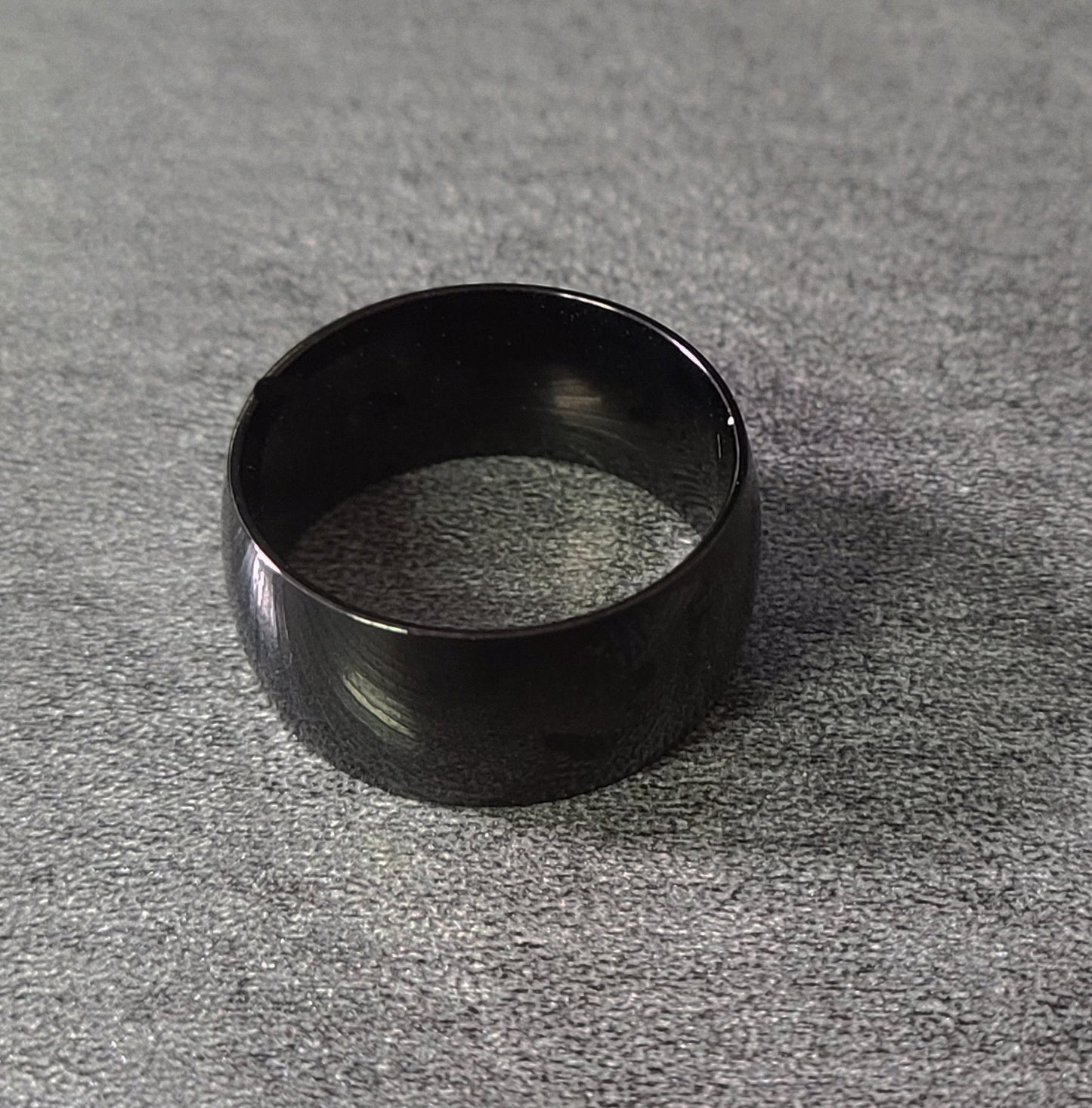 Think Engraved Promise Ring Personalized Men's Wide 10mm Promise Ring - Engraved Handwriting Ring