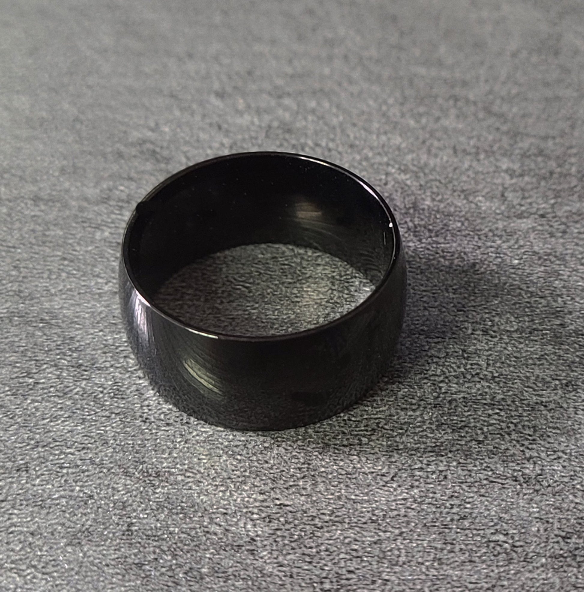 Think Engraved Promise Ring Personalized Men's Wide 10mm Promise Ring - Engraved Handwriting Ring