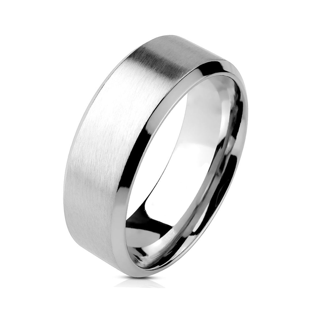 Think Engraved wedding Band Engraved Men's Silver Wedding Band - Engraved Silver Wedding Ring