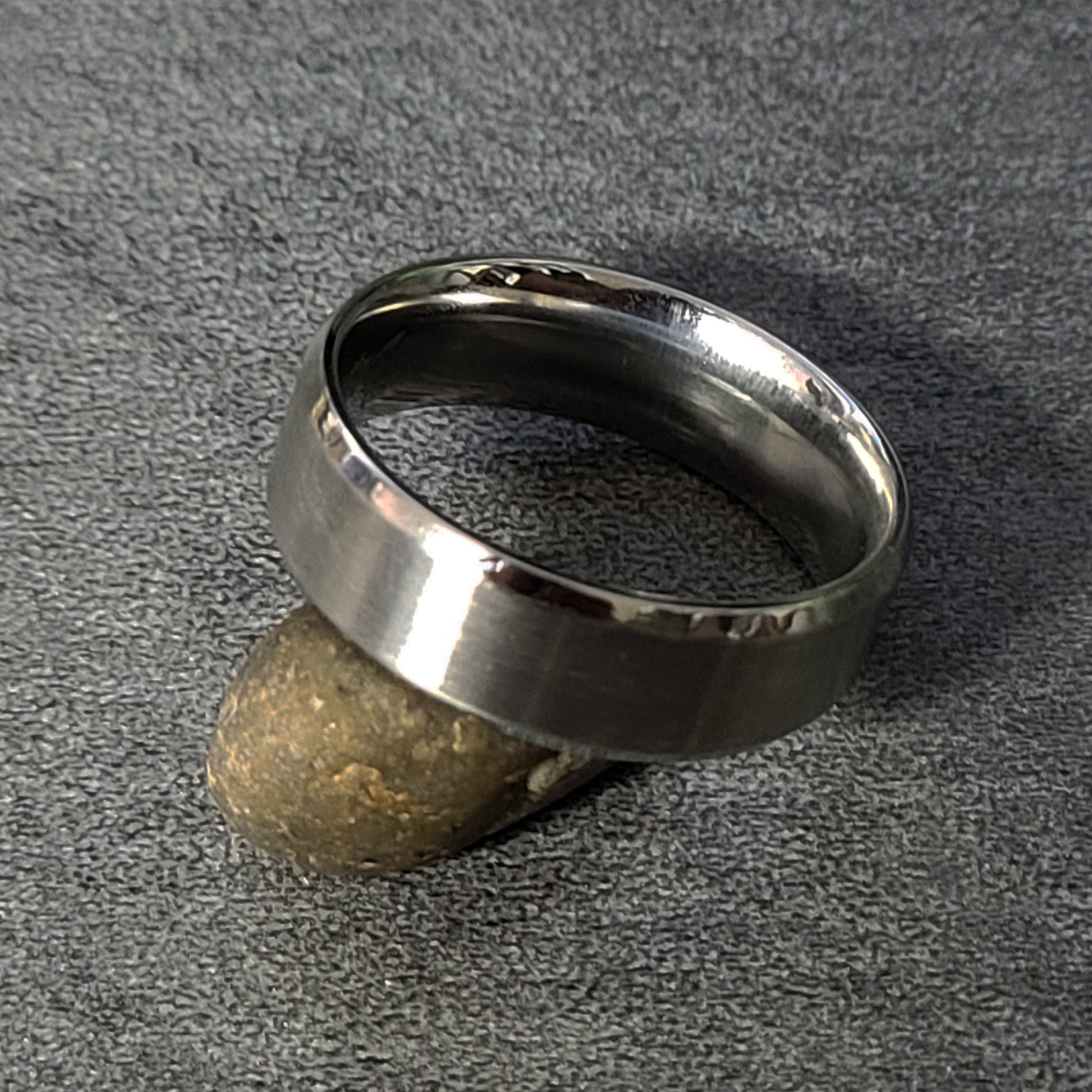 Think Engraved wedding Band Personalized Men's Silver Wedding Band - Engraved Silver Wedding Ring