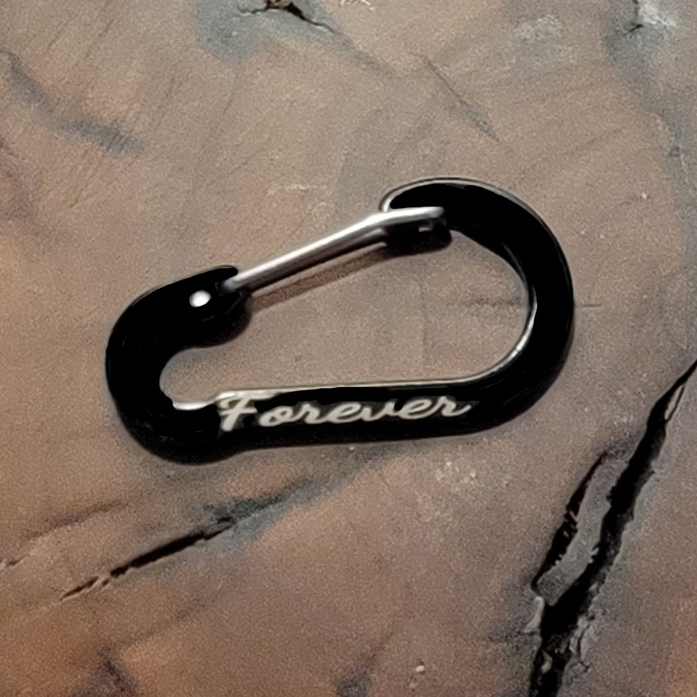 ThinkEngraved Custom Keychain Personalized Engraved Carabiner Key Pear Shaped With Snap Hook - Engraved Handwriting Carabiner