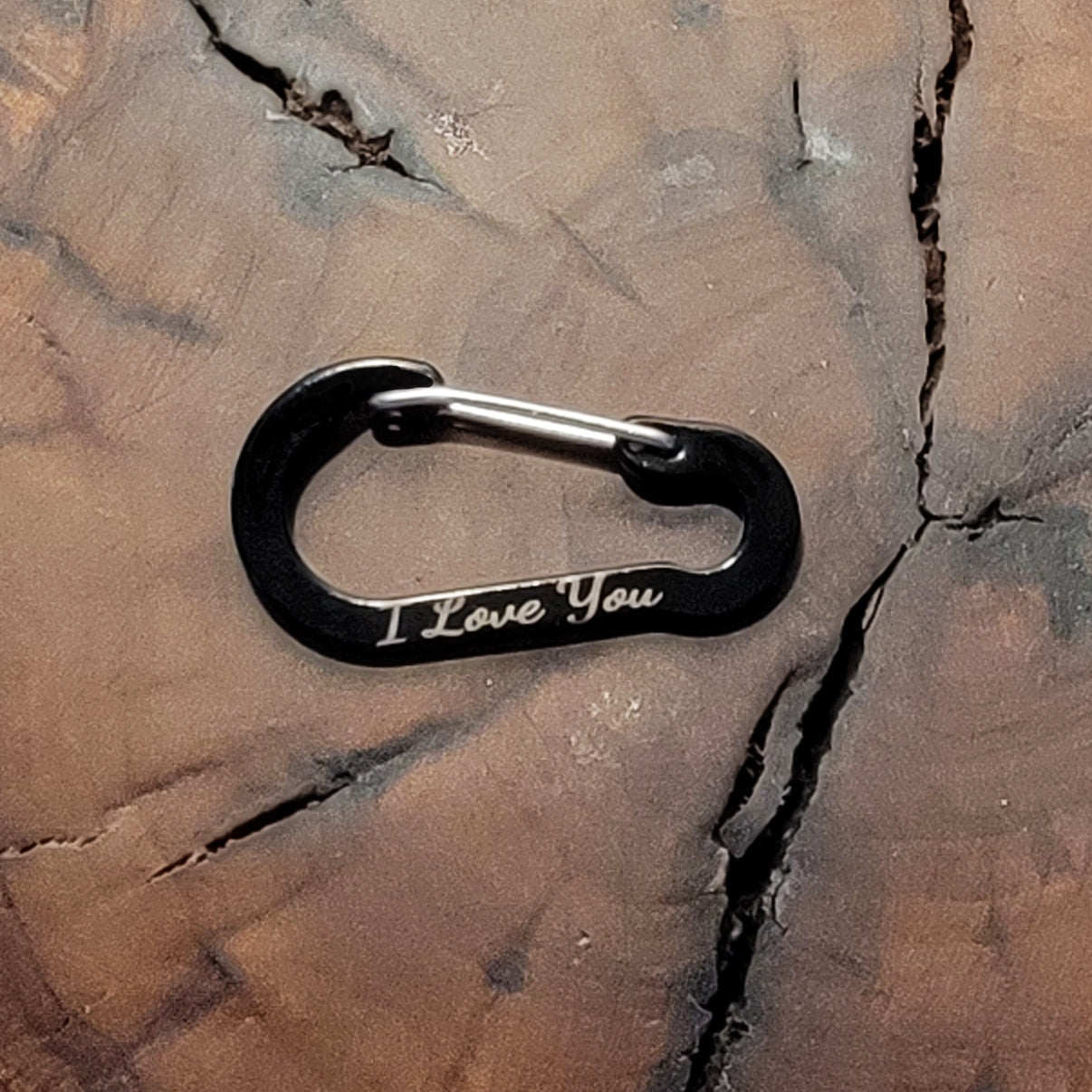 ThinkEngraved Custom Keychain Personalized Engraved Carabiner Key Pear Shaped With Snap Hook - Engraved Handwriting Carabiner