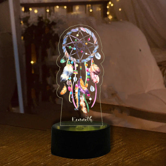 ThinkEngraved custom light Personalized Dreamcatcher Light With Custom Engraved Name