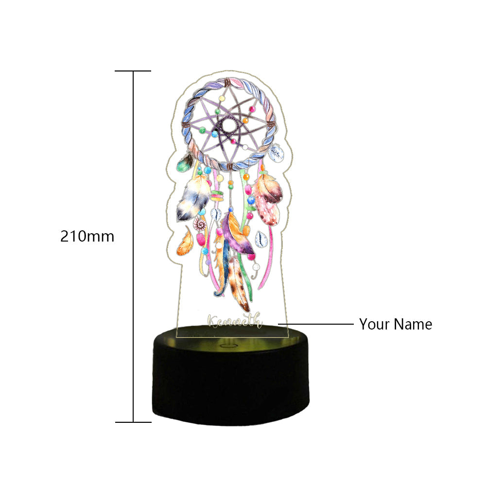 ThinkEngraved custom light Personalized Dreamcatcher Light With Custom Engraved Name
