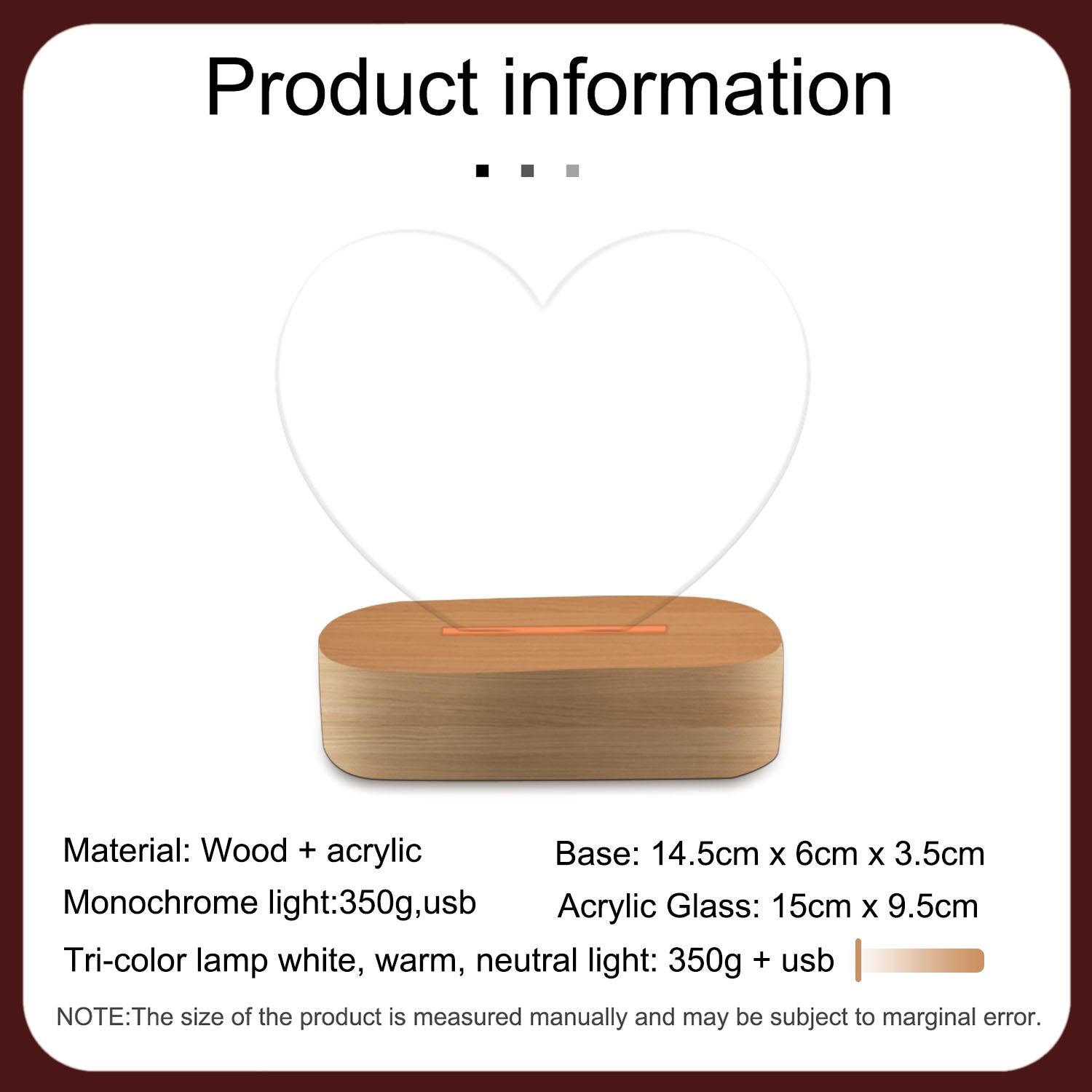 ThinkEngraved custom light Personalized Heart Light 2 Engraved Names and Date - Couples Gift