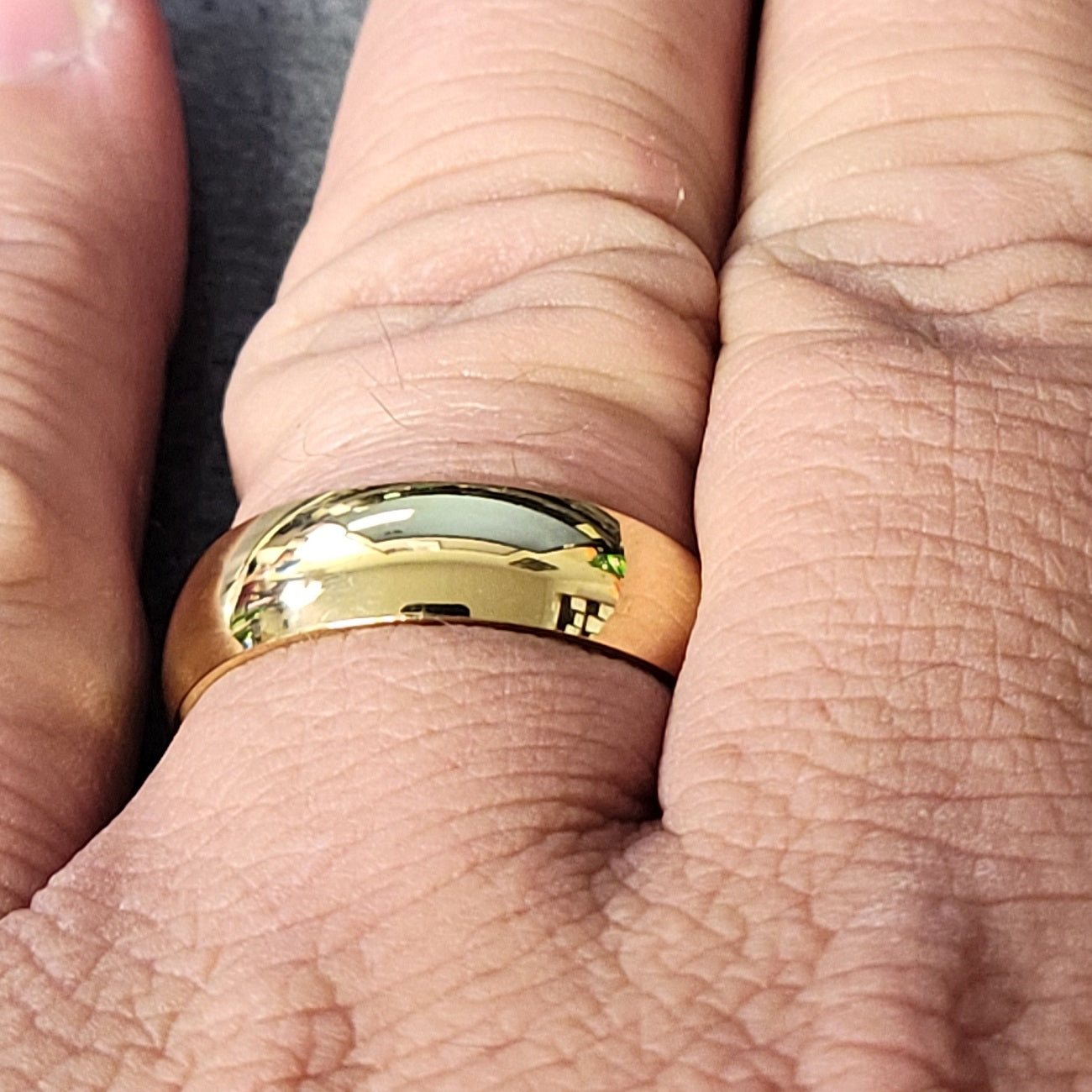 ThinkEngraved Engraved Ring Personalized Men's Gold Promise Ring - Engraved Men's Ring Handwriting Ring