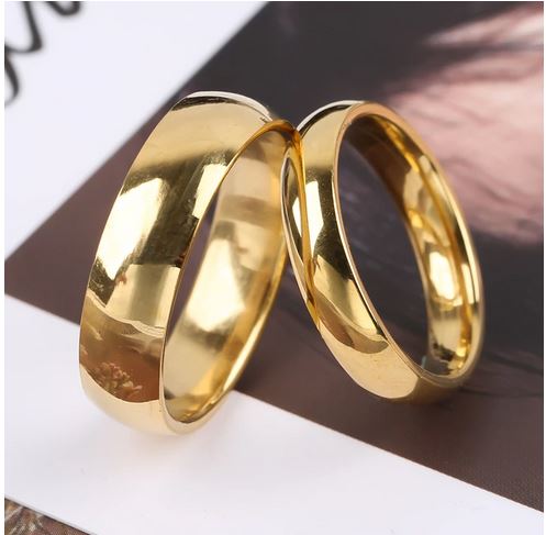 ThinkEngraved Engraved Ring Personalized Men's Gold Promise Ring - Engraved Men's Ring Handwriting Ring