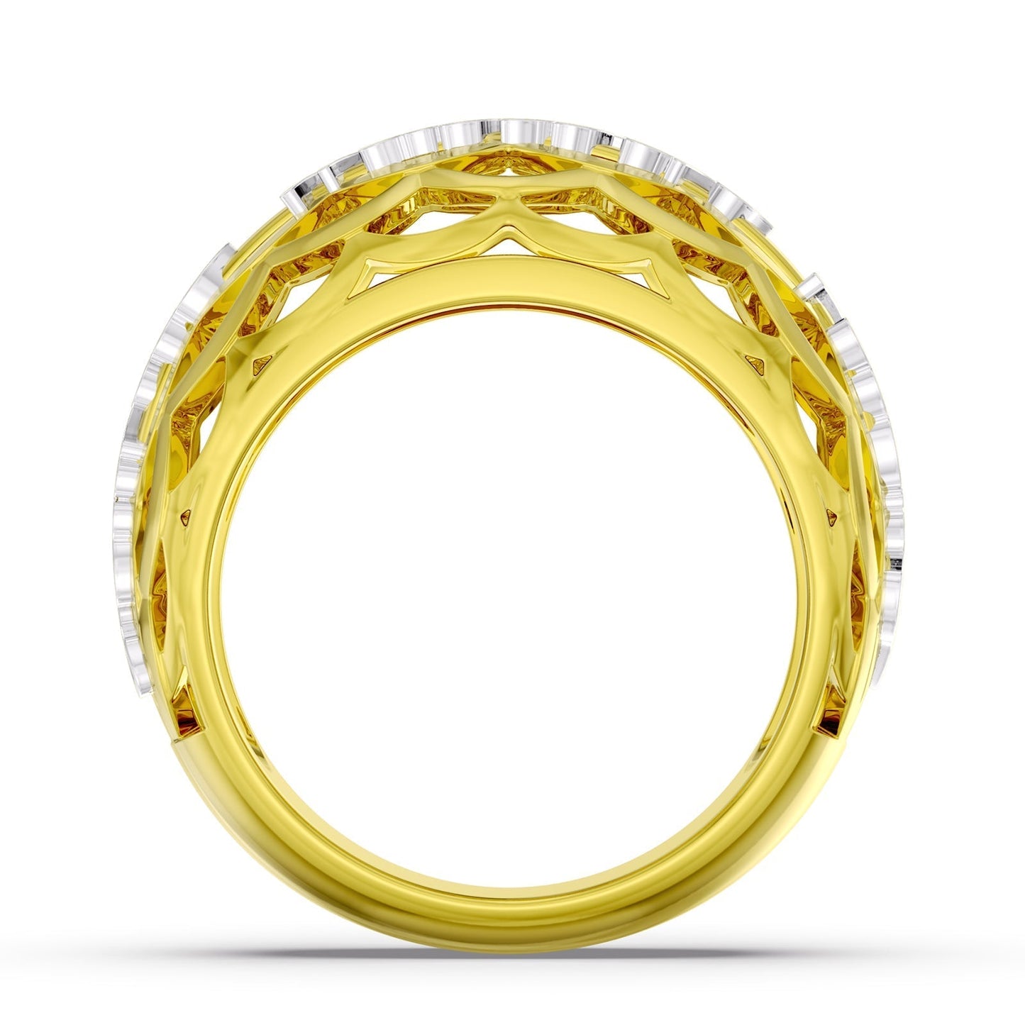 ThinkEngraved Father's Ring Personalized Father's Dad Ring 2 Cut-Out Kids Name