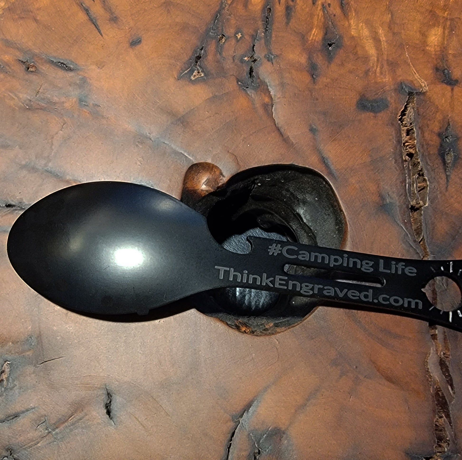 ThinkEngraved Personalized utensils Personalized 12 IN 1 Camping Spoon, Fork Multi Tool With a Wrench Knife and more