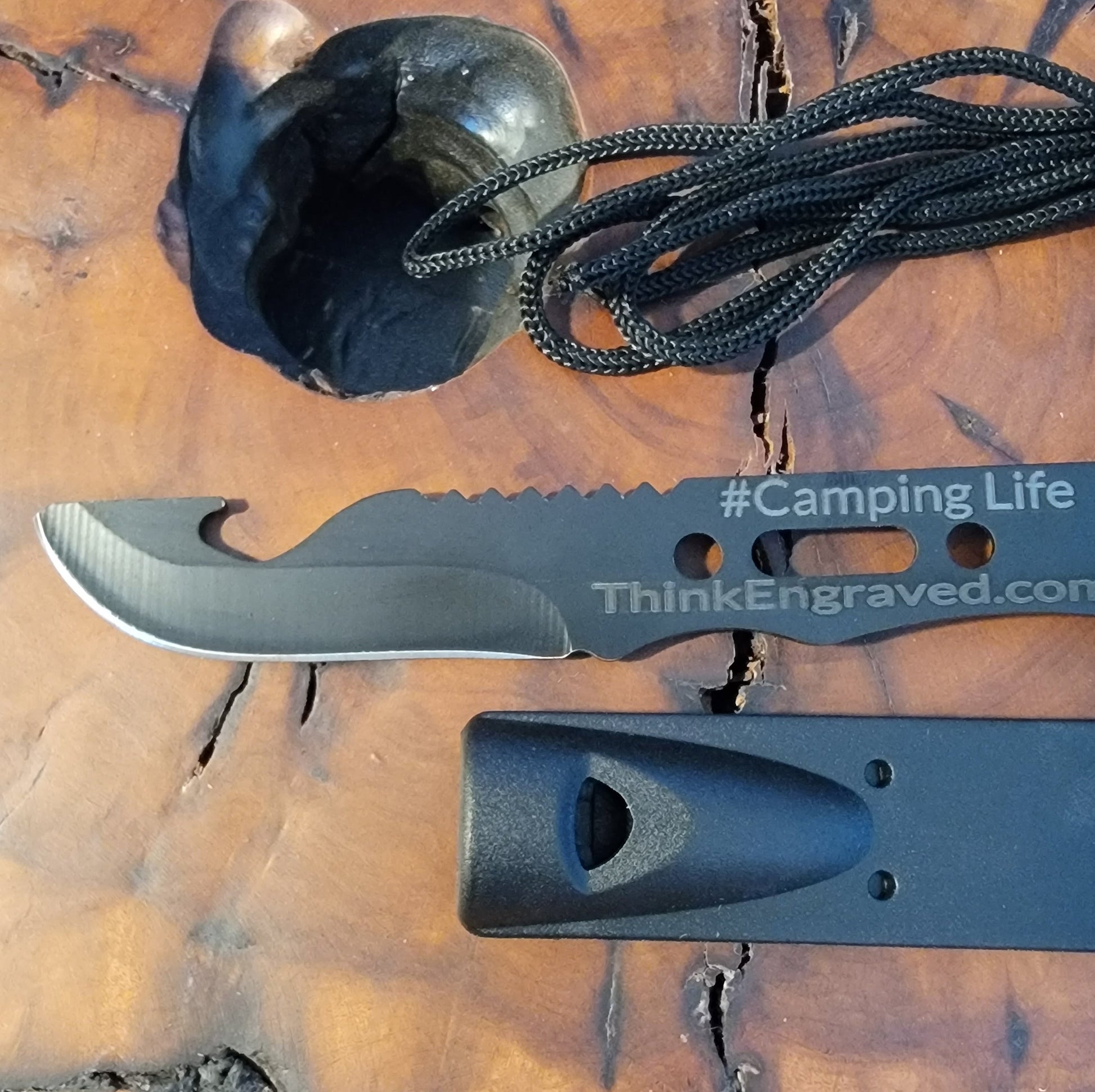 ThinkEngraved Personalized utensils Personalized Camping Spork and Knife 6 in 1 Survival Multi Tool Spork, knife, de-scaler bottle opener and more