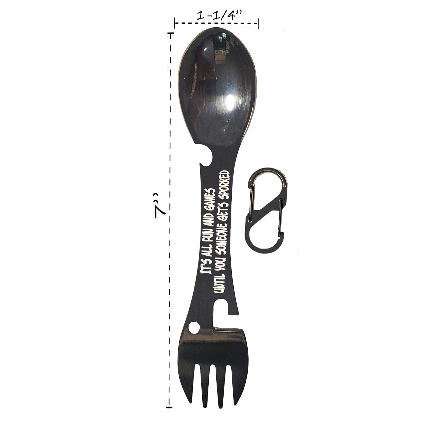 ThinkEngraved Personalized utensils Personalized Camping Spork - Engraved Camping Knife, Spoon Fork