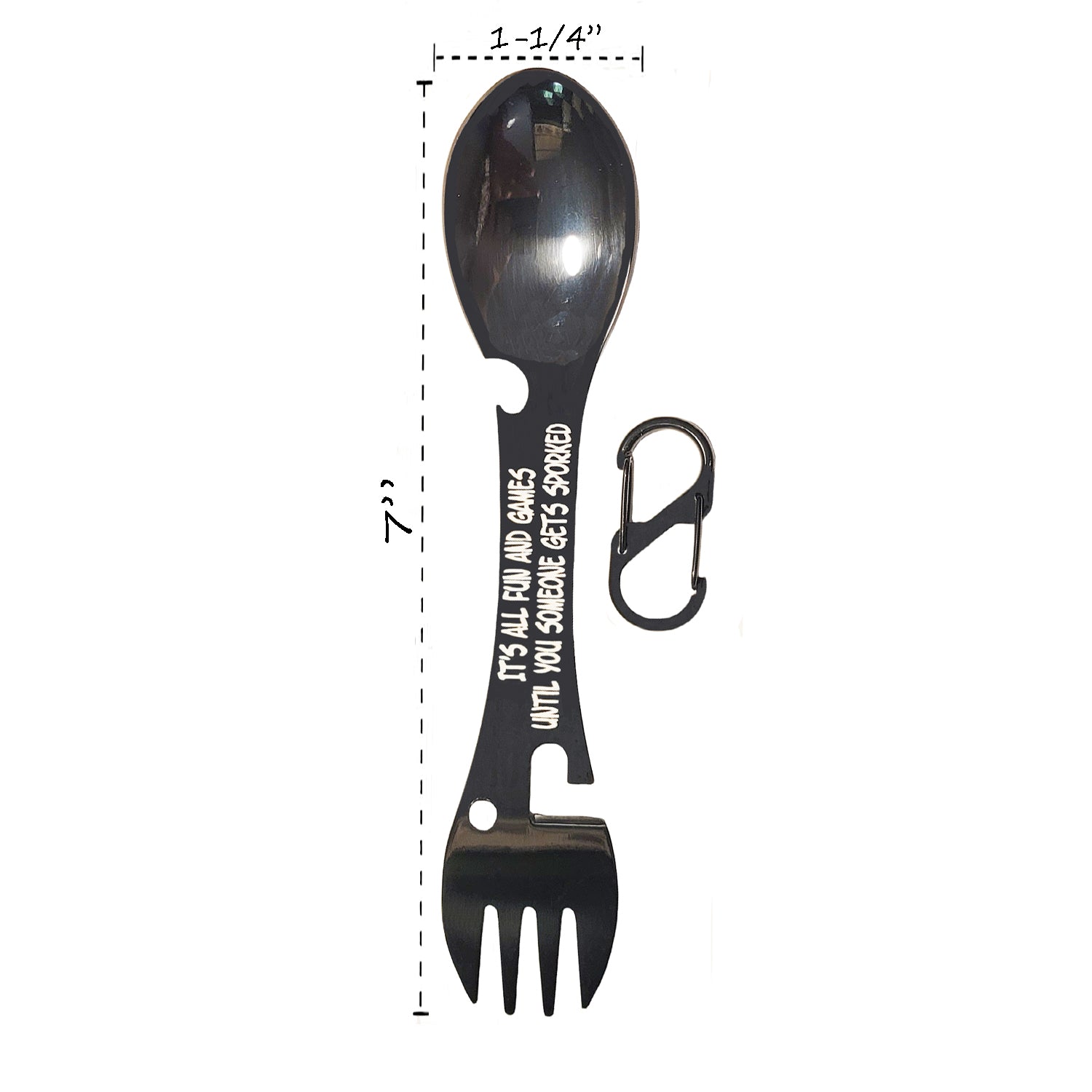 ThinkEngraved Personalized utensils Personalized Camping Spork - Engraved Camping Knife, Spoon Fork