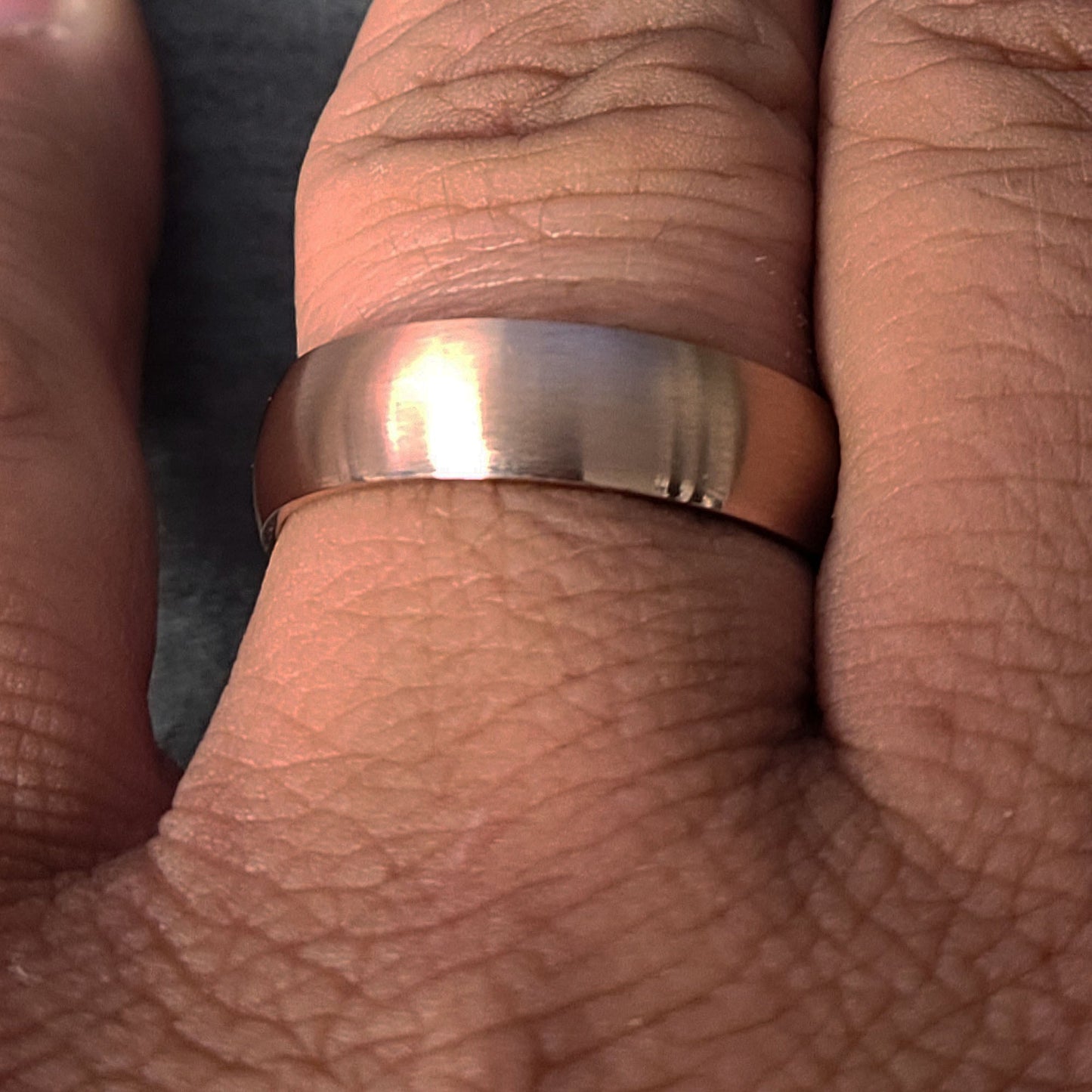 ThinkEngraved Promise Ring Men's Custom Engraved Rose Gold Promise Ring - Personalized Promise Ring For Him