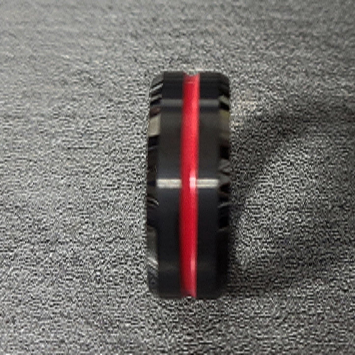 ThinkEngraved Promise Ring Personalized Men's Promise Ring Band With Thin Red Line Groove