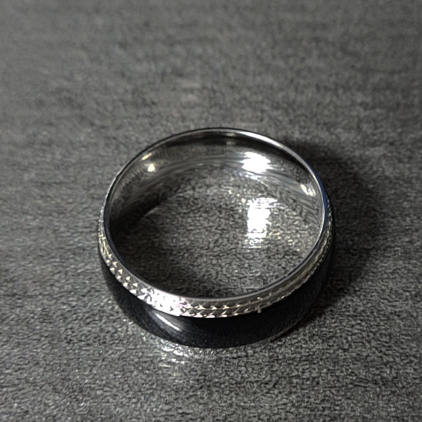 ThinkEngraved Promise Ring Personalized Men's Promise Ring Stainless Steel X-Band Guys Promise Ring