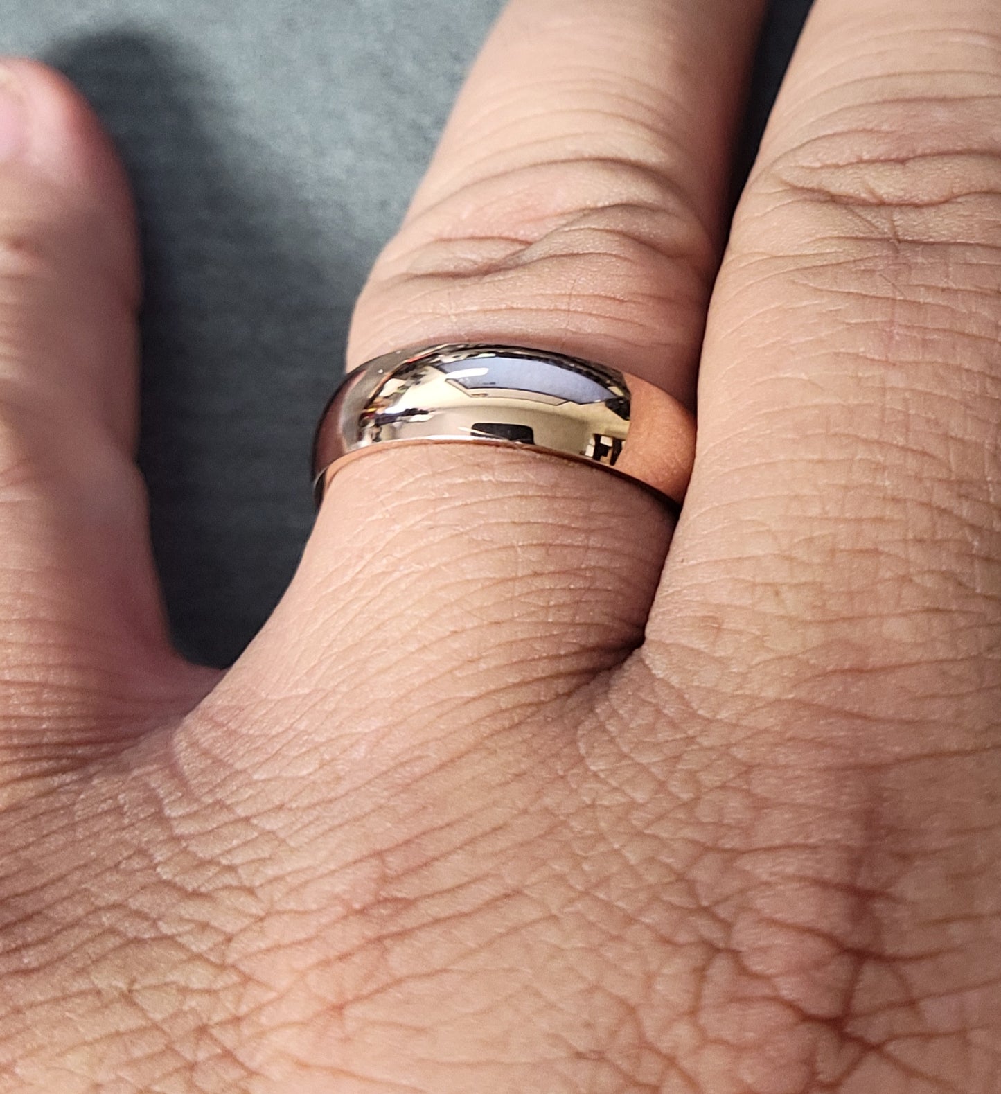 ThinkEngraved Promise Ring Personalized Men's Rose Gold Promise Ring - Engraved Men's Ring