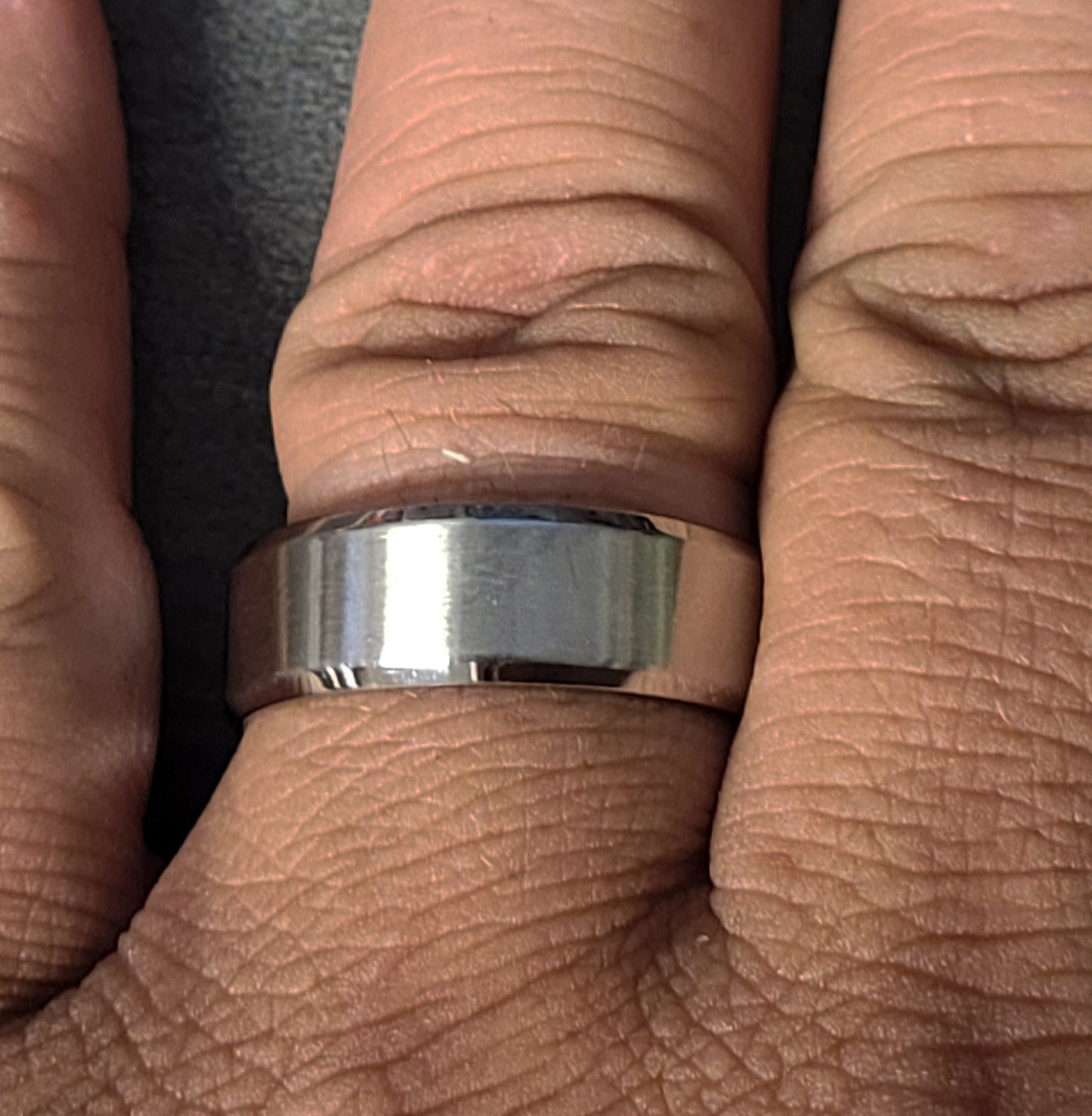 ThinkEngraved Promise Ring Personalized Men's Silver Promise Ring - Engraved Promise Ring