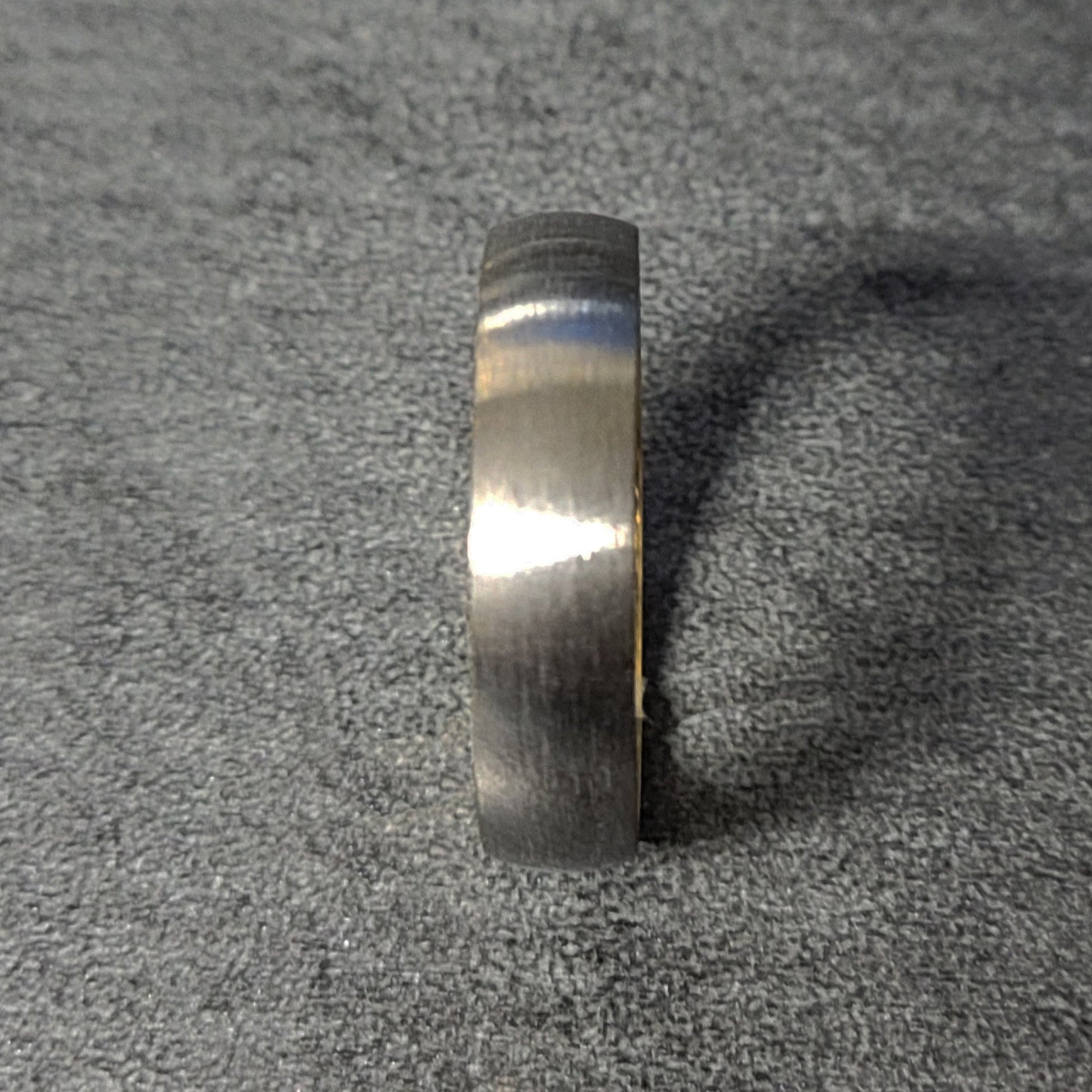 ThinkEngraved Promise Ring Personalized Men's Titanium Promise Ring - Dome Band Brushed Steel