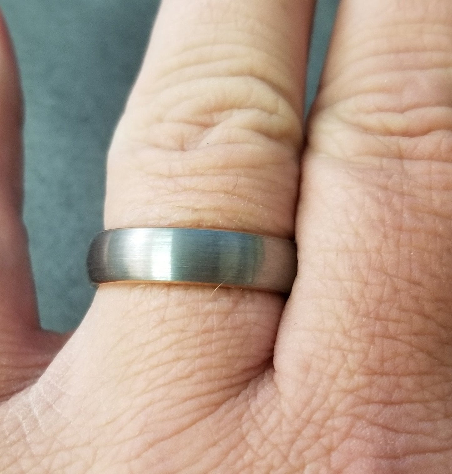 ThinkEngraved Promise ring Personalized Women's Promise Ring - Rose Gold Brushed Steel Real Tungsten