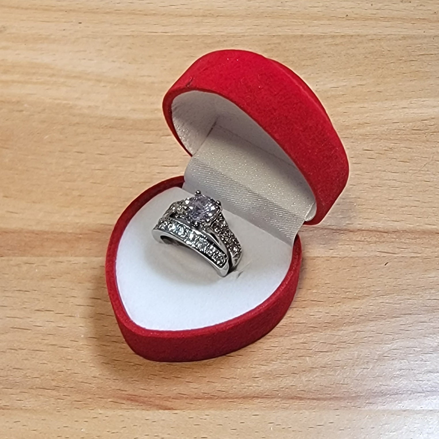ThinkEngraved ring box Personalized Heart Ring Box - Custom Engraved Ring Box - Handwriting Ring Box