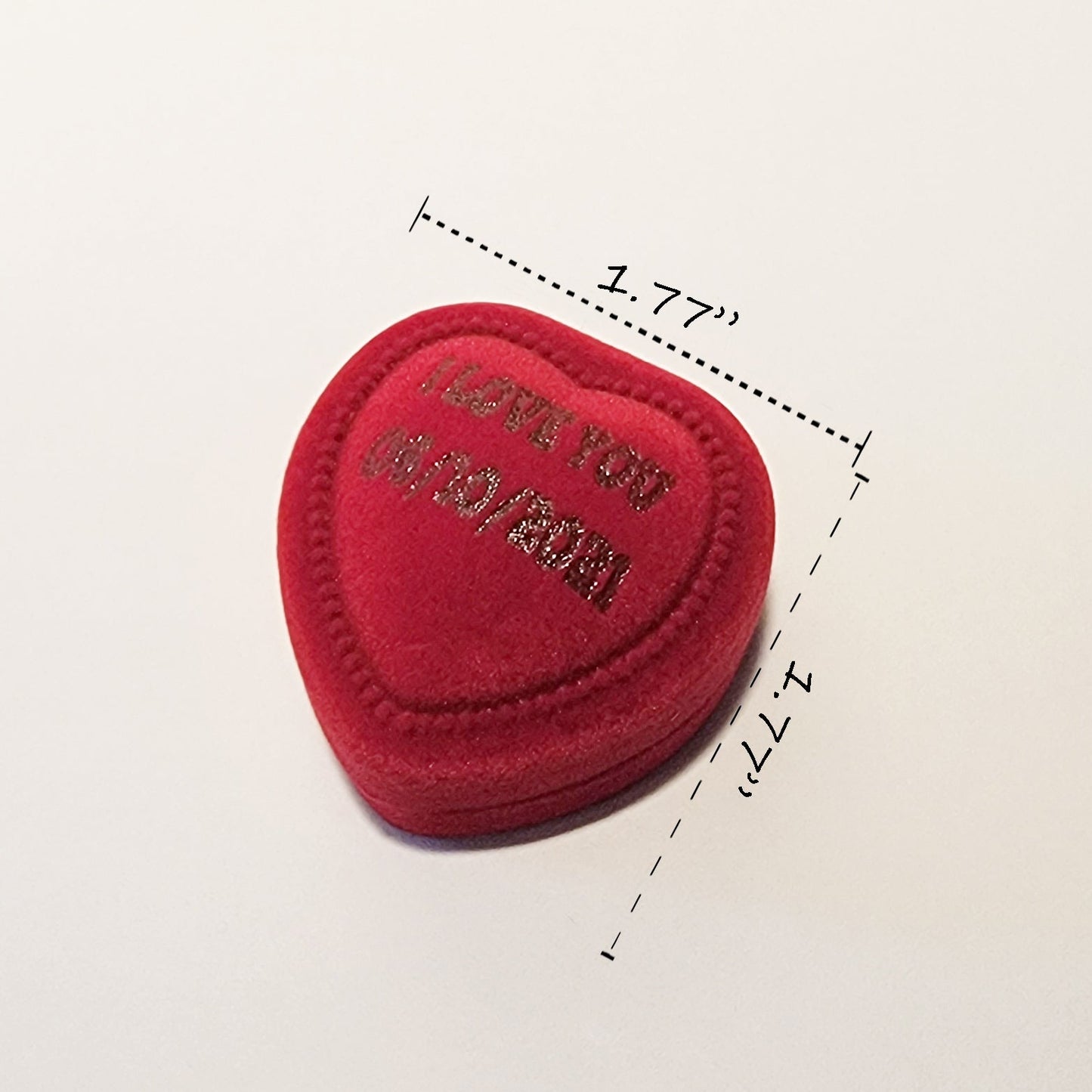 ThinkEngraved ring box Personalized Heart Ring Box - Custom Engraved Ring Box - Handwriting Ring Box