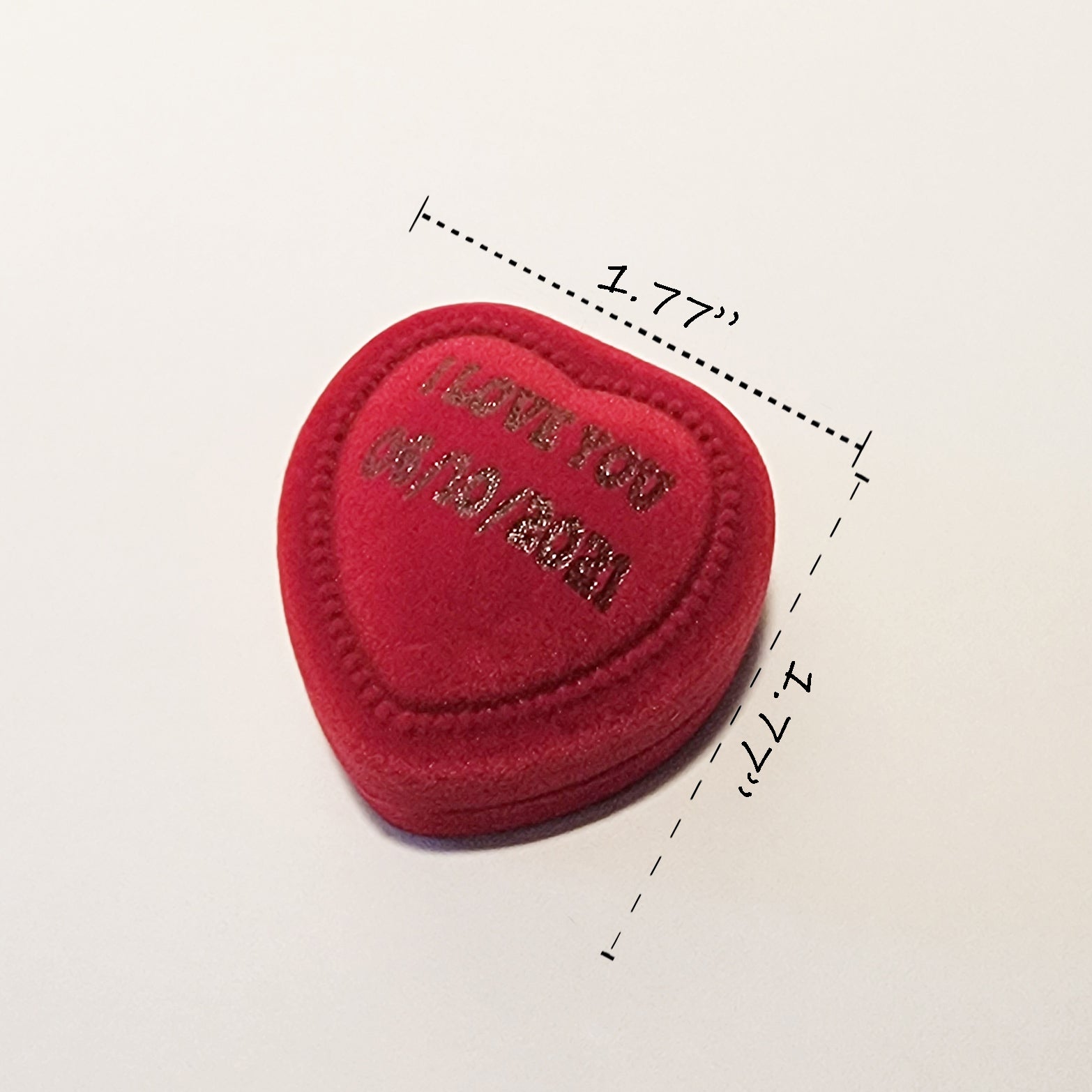 ThinkEngraved ring box Personalized Heart Ring Box - Custom Engraved Ring Box - Handwriting Ring Box
