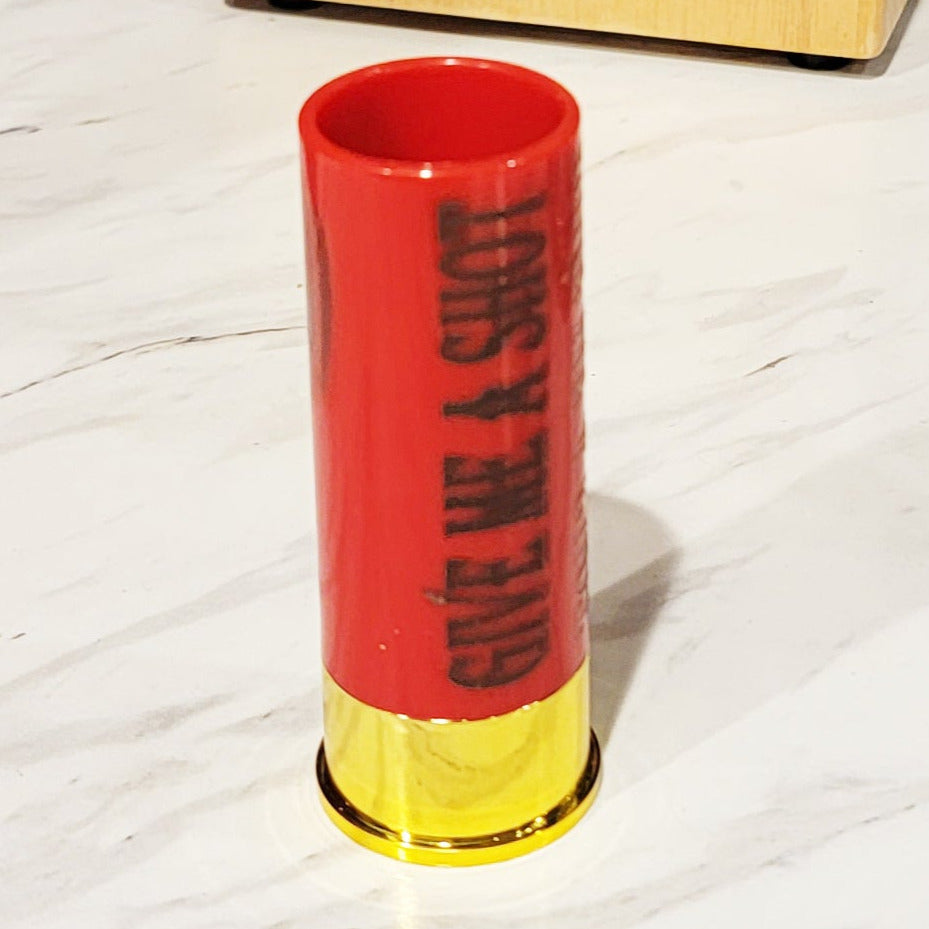 ThinkEngraved Shot Glass Personalized Shotgun Shell Shot Glass - Engraved 12 Gauge Shot Glass