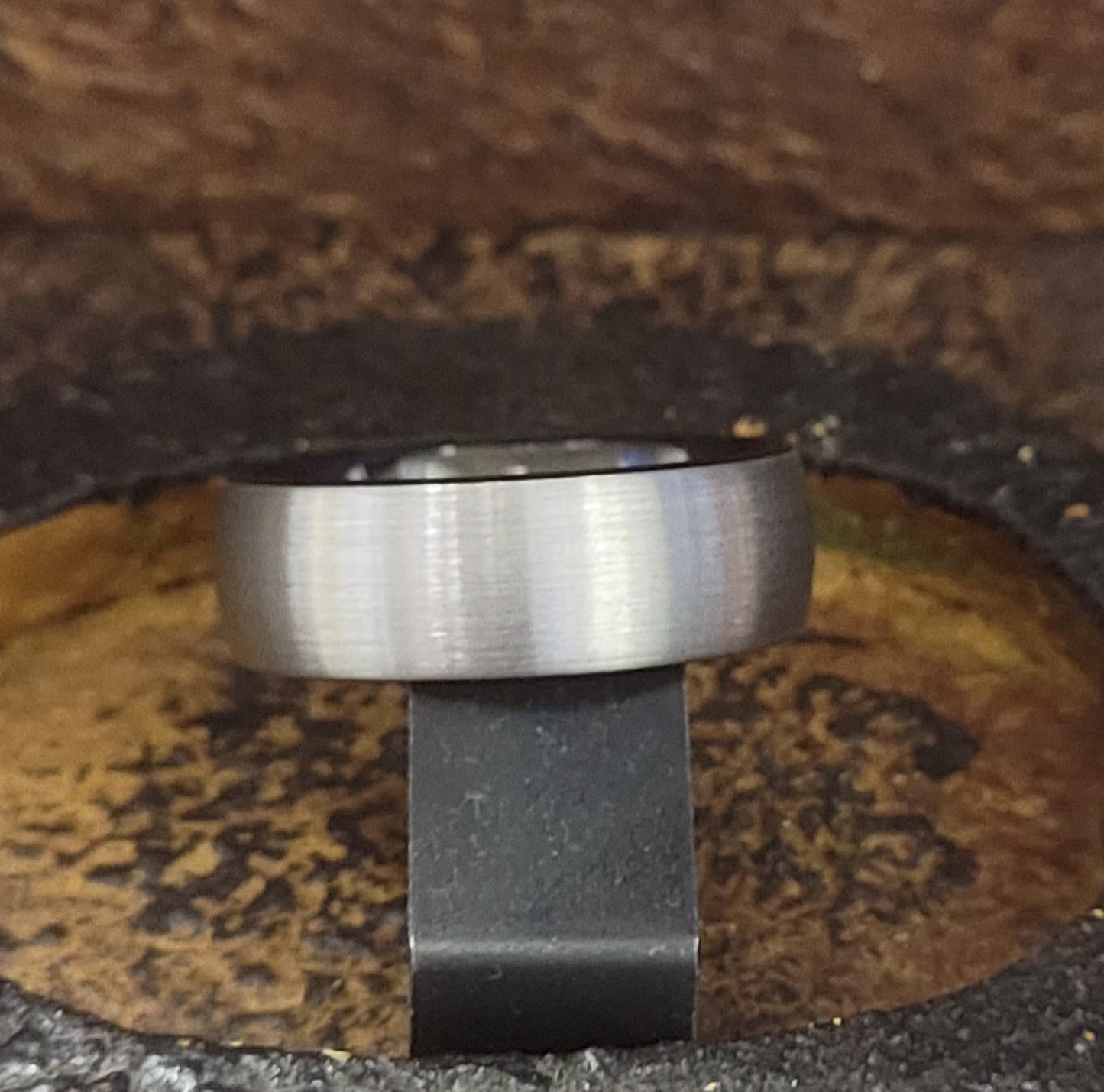 ThinkEngraved wedding Band Custom Engraved Men's Tungsten Brushed Steel Wedding Ring - Personalized Handwriting