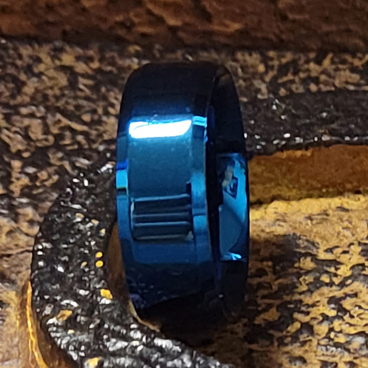 ThinkEngraved wedding Band Men's Custom Engraved Wedding Ring - Personalized Handwriting Ring For Guy's