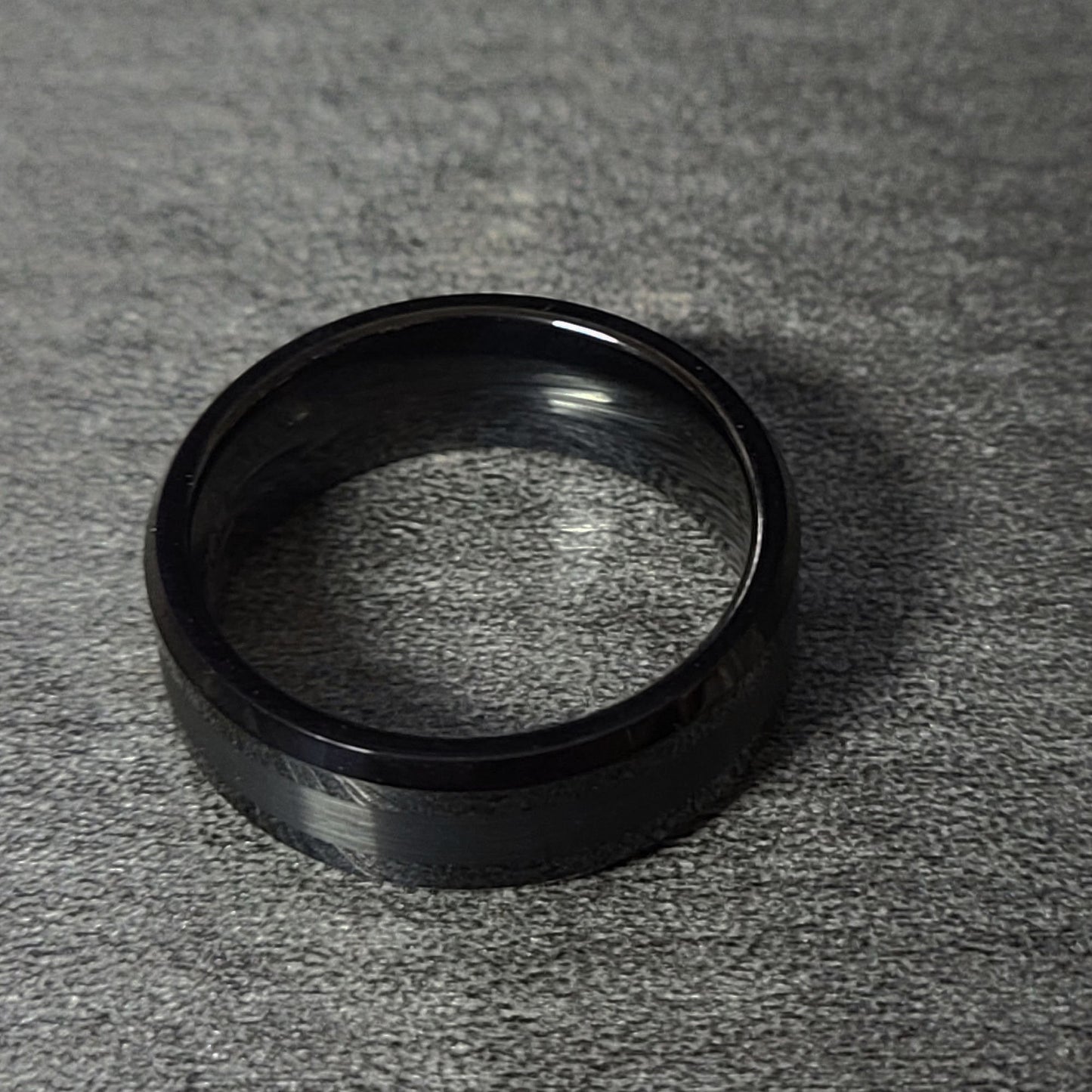 ThinkEngraved Wedding Band Personalized Men's Promise Ring Band Two Tone Black Tungsten