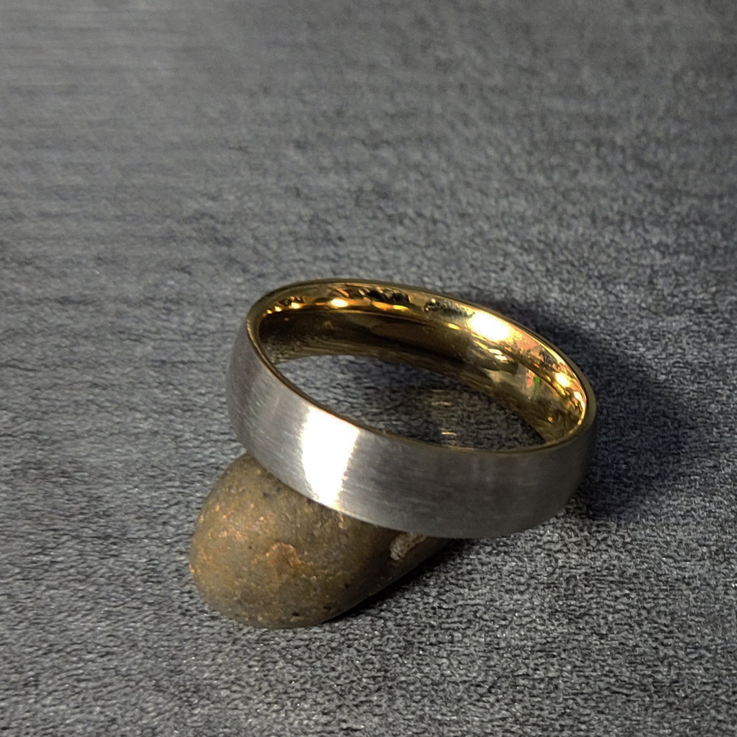 ThinkEngraved wedding Band Personalized Women's Titanium Promise Ring - Dome Band Brushed Steel