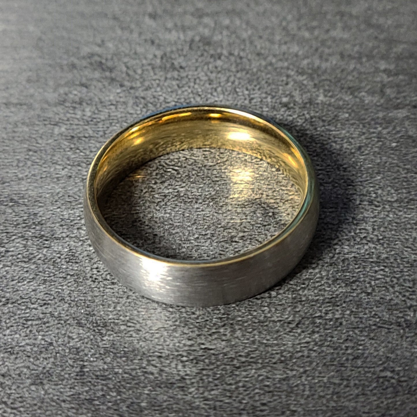 ThinkEngraved wedding Band Personalized Women's Titanium Promise Ring - Dome Band Brushed Steel