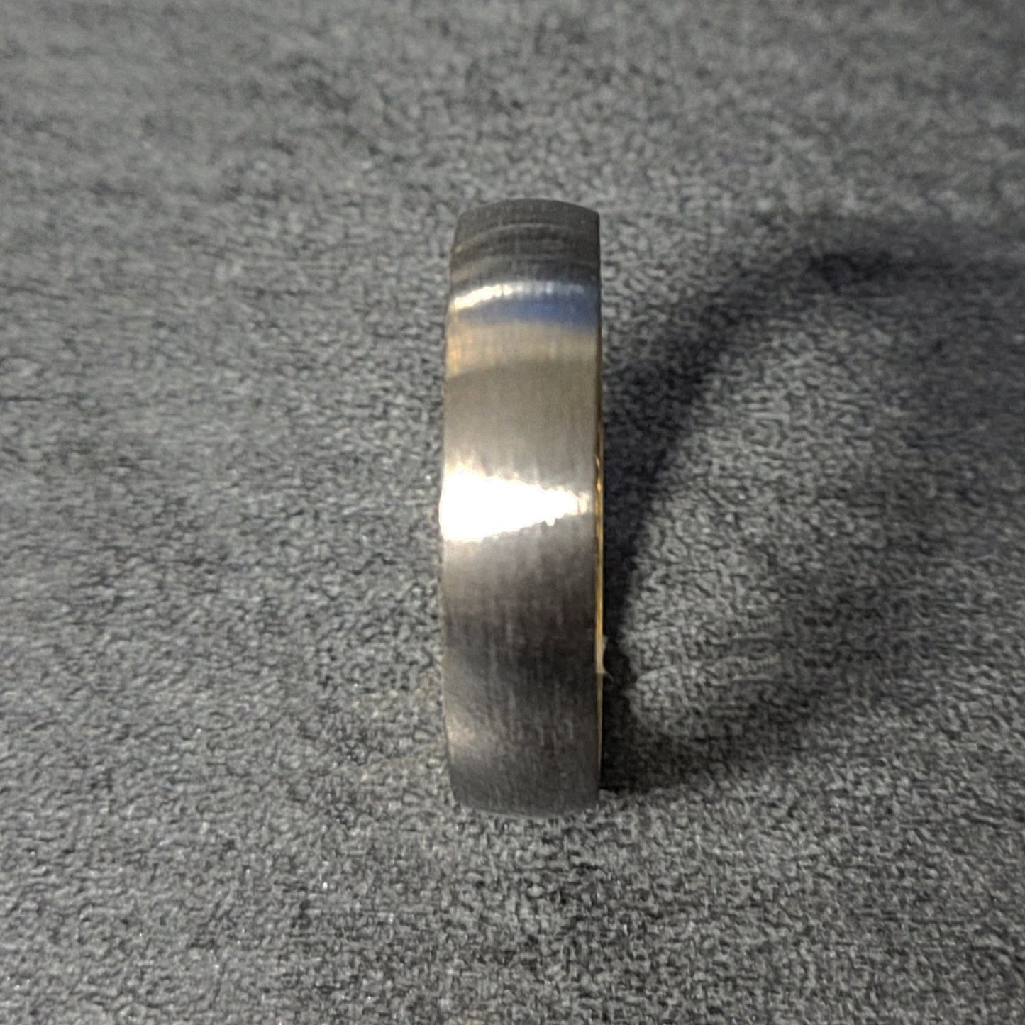 ThinkEngraved wedding Band Personalized Women's Titanium Promise Ring - Dome Band Brushed Steel