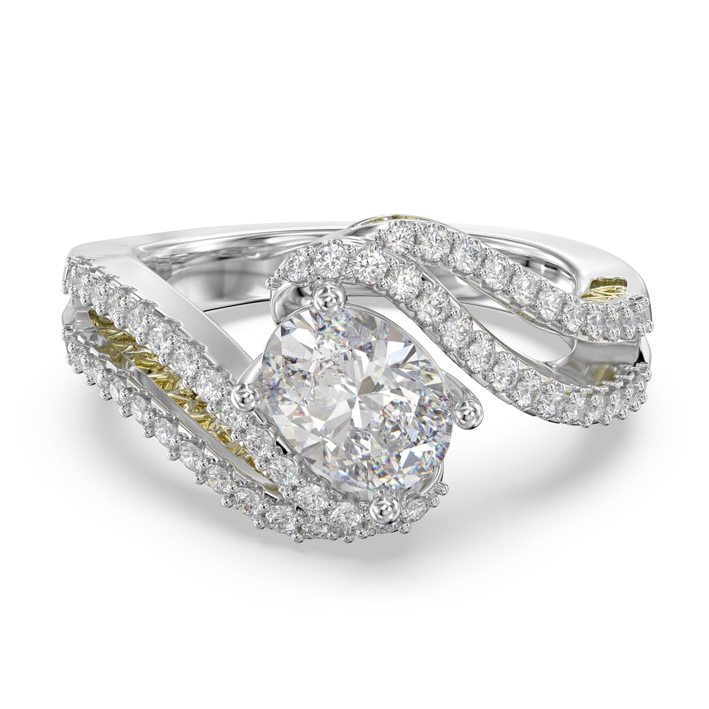 ThinkEngraved Womens Wedding Rings 4 / Man Made Diamond Personalized Women's Wedding Engagement Ring 1.25ct Oval Cut Solitaire