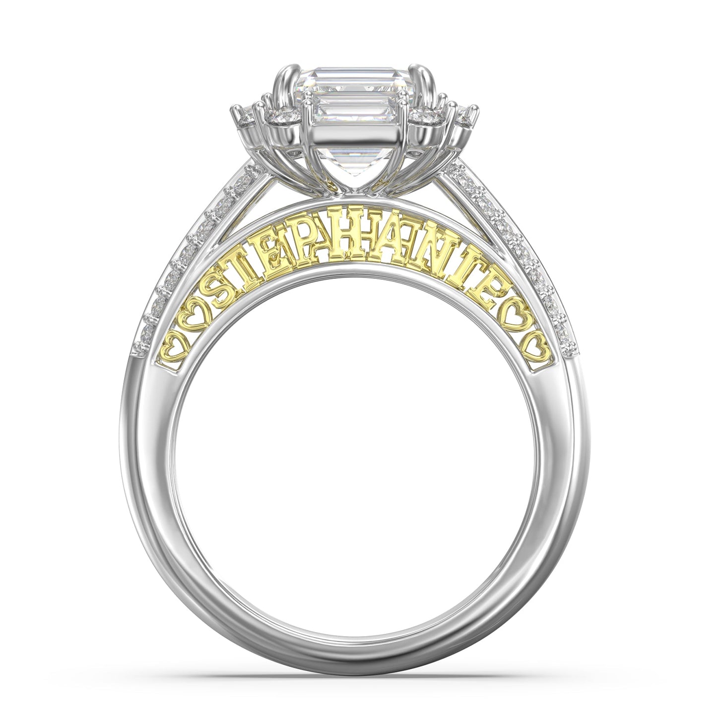 ThinkEngraved Womens Wedding Rings Personalized Women's Wedding Engagement Ring 2ct Pillow Cut Solitaire.