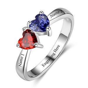2 womens stone promise ring