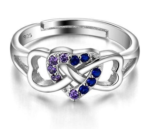 infinity ring with a heart