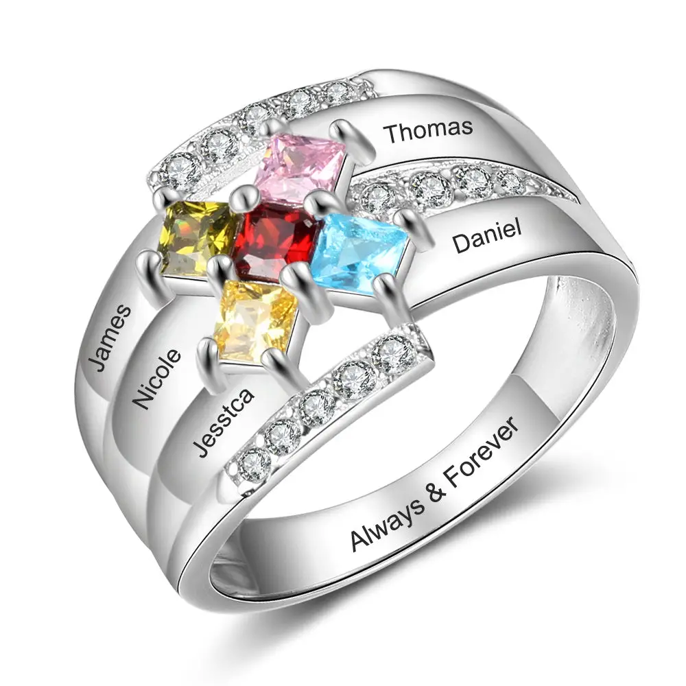 Mothers ring - Customized with Gemstones & Engravings