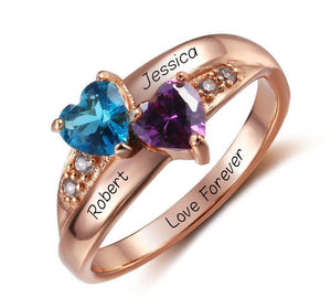 14k Gold and Rose Gold Promise Rings For Her