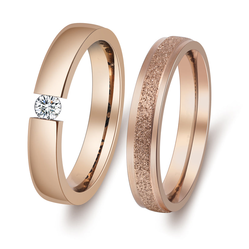 Personalized Matching Couples Ring Sets