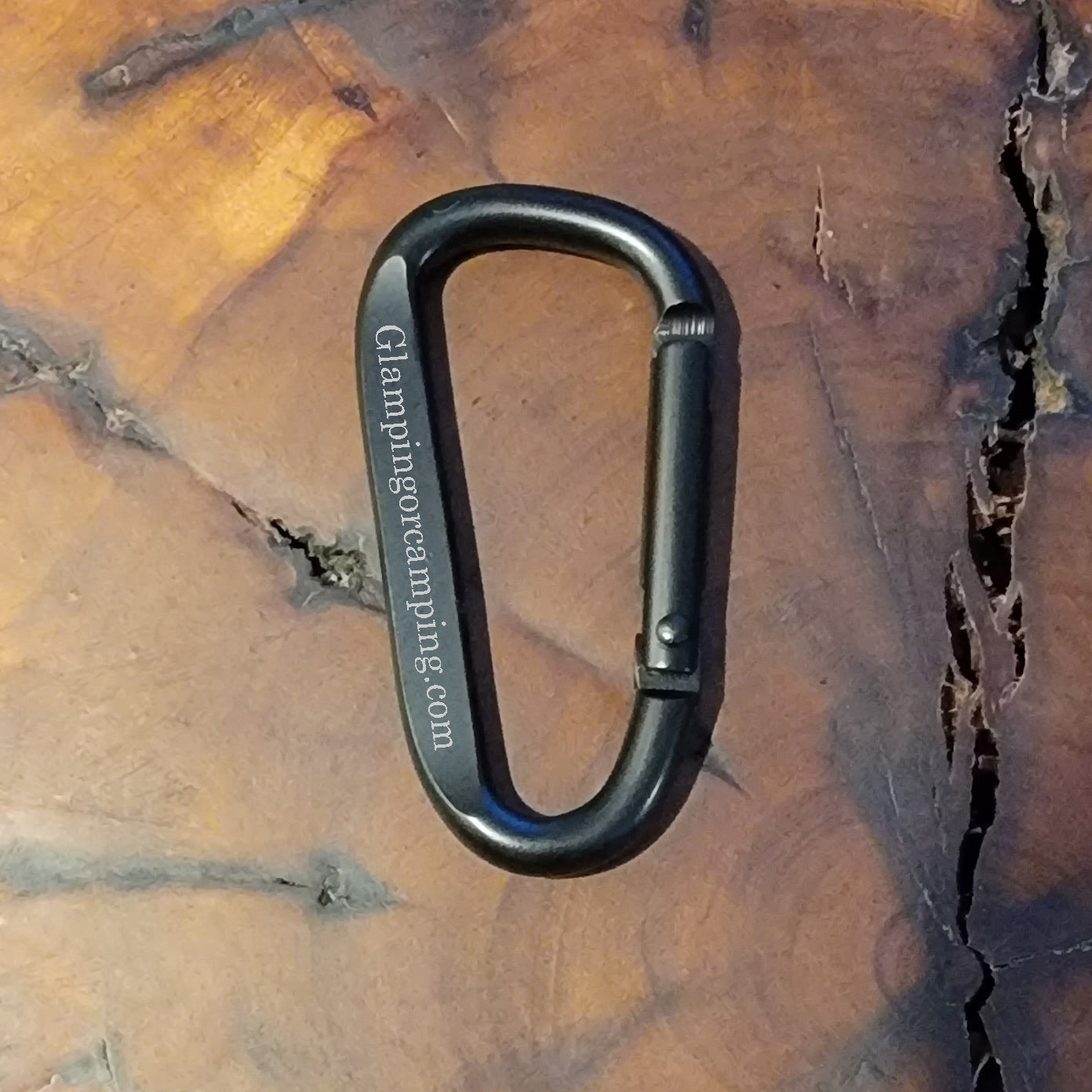 Think Engraved Custom Keychain Engraved Black Carabiner Keychain Ring - Hiking and Camping Carabiner