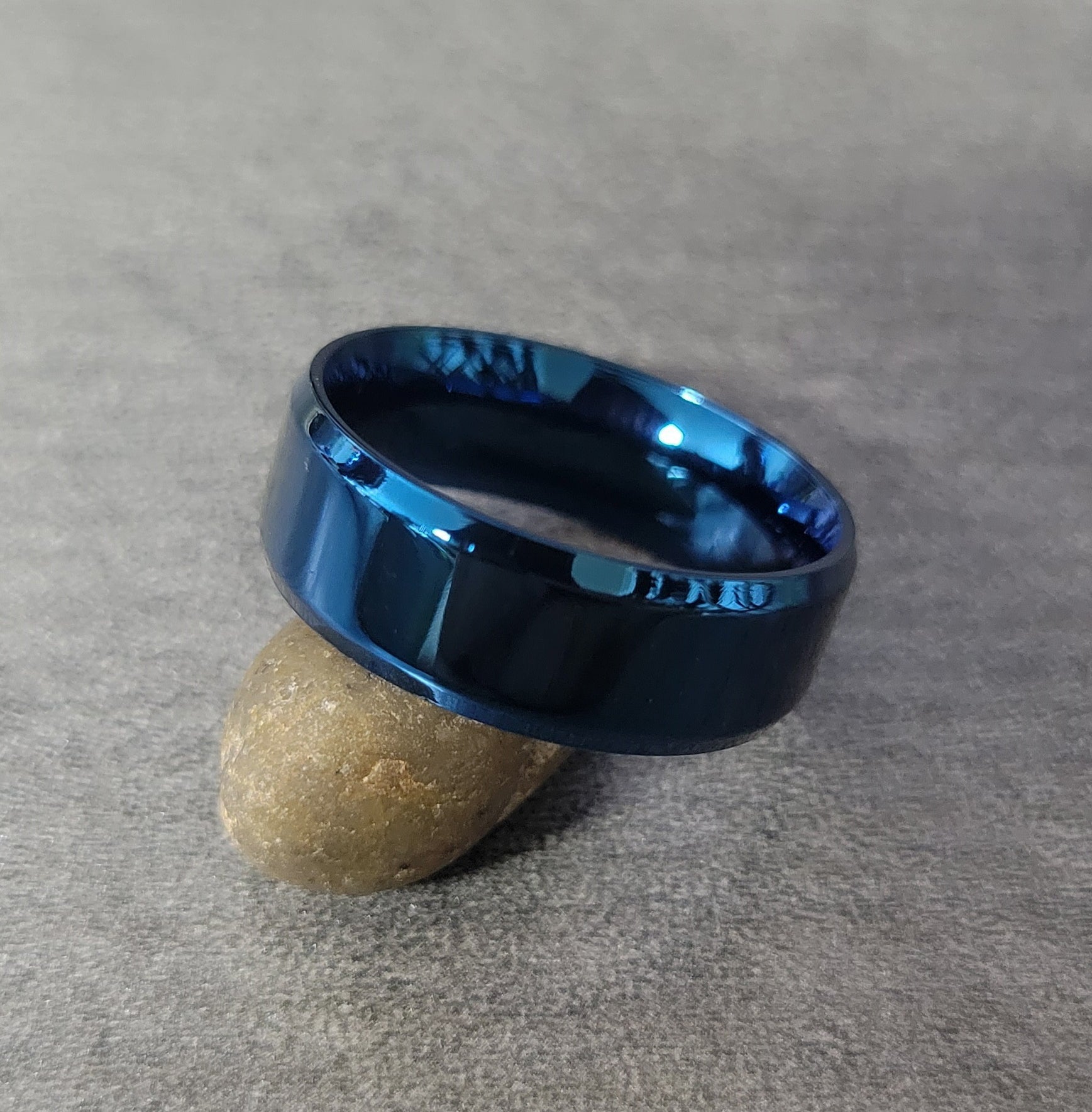 Think Engraved Promise Ring Personalized Custom Engraved Blue Fraternity or Sorority Ring