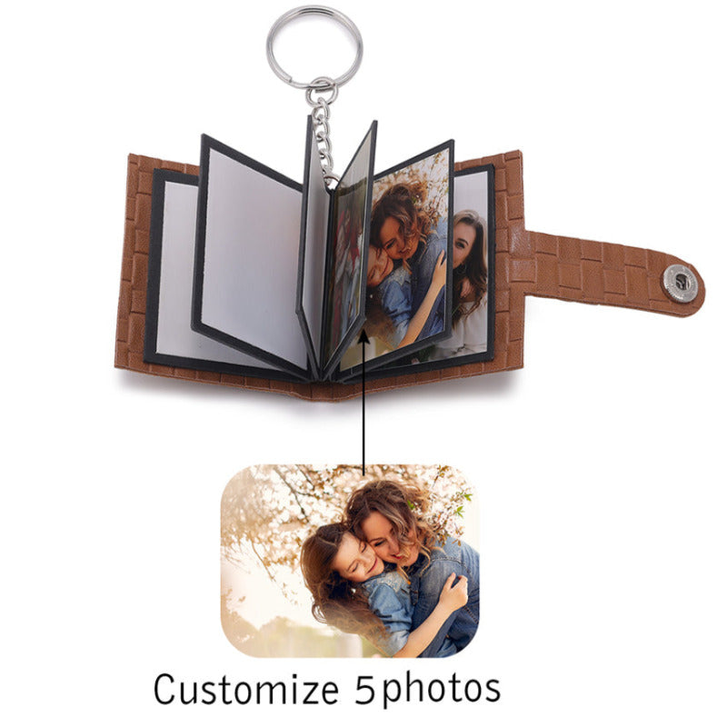Personalized Photo Collage Key Chain Wallet Mini Album 5 or 10 photos ...
