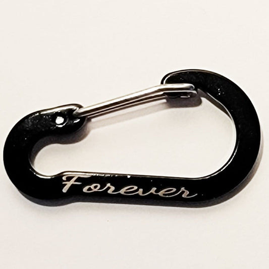ThinkEngraved Custom Keychain Personalized Engraved Carabiner Key Pear Shaped With Snap Hook - Engraved Handwriting Carabiner