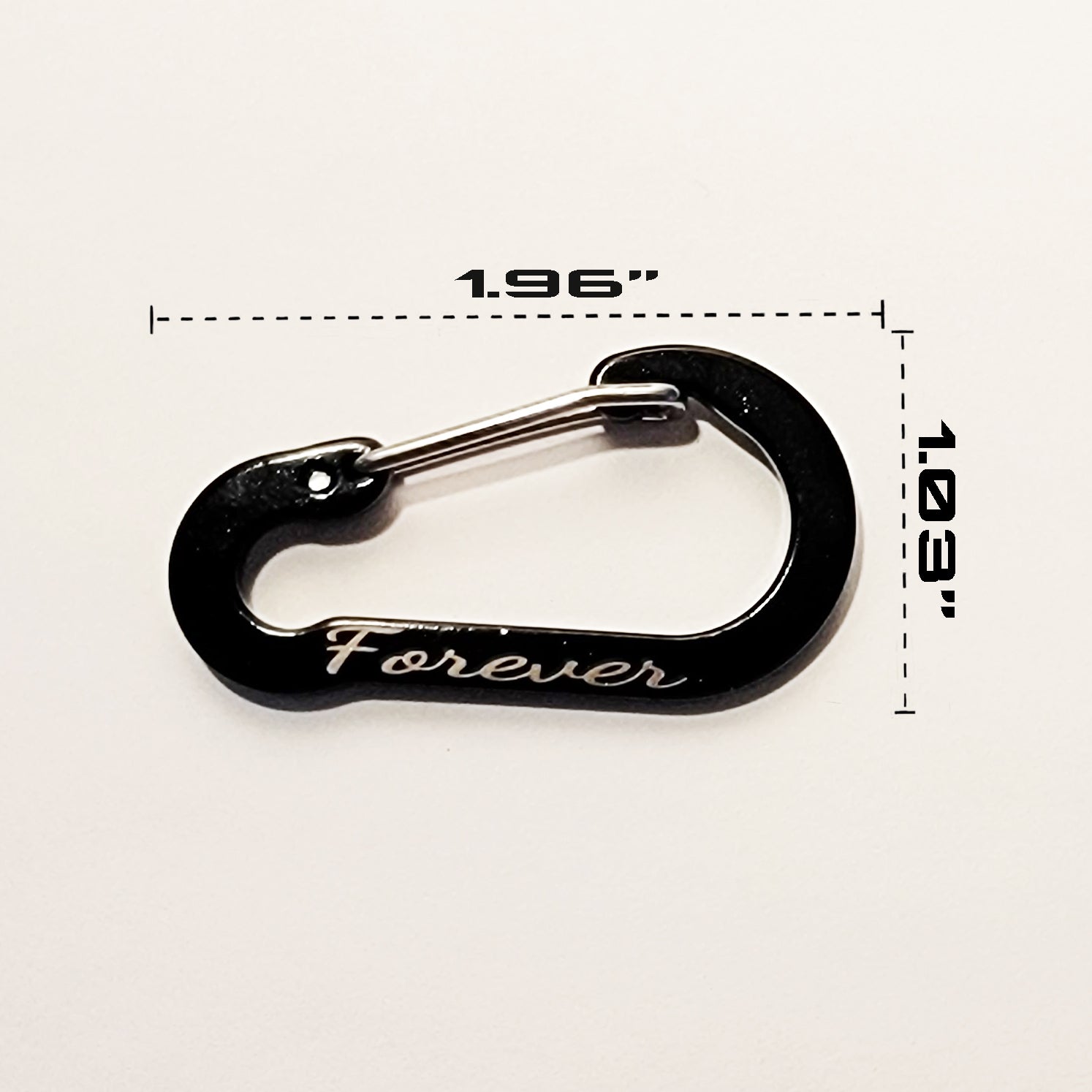 ThinkEngraved Custom Keychain Personalized Engraved Carabiner Key Pear Shaped With Snap Hook - Engraved Handwriting Carabiner