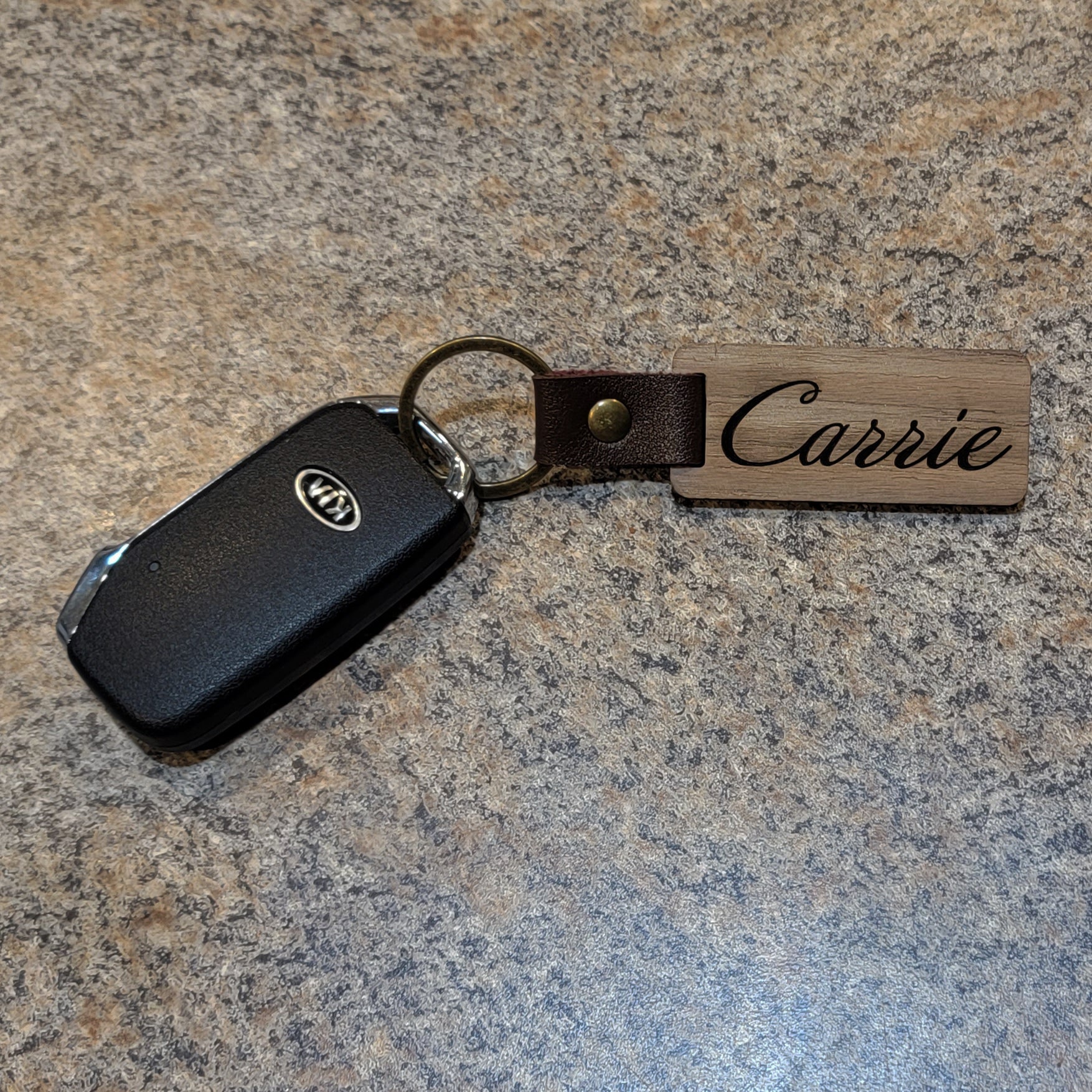 ThinkEngraved Custom Keychain Personalized Photo and Engraved Handwriting Key chain